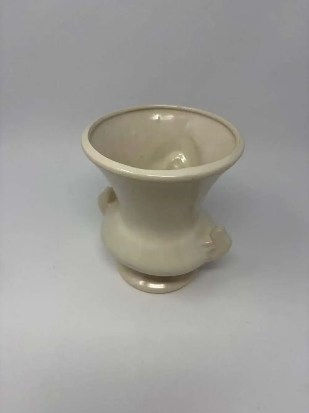 Vintage McCoy Pottery Blossom Time Ceramic Vase with Pink Dogwood Floral Relief
